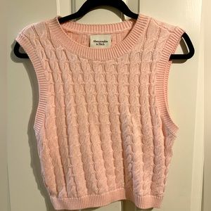 Pink cable not sweater vest from Abercrombie size small